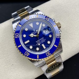 Rolex Submariner Two Tone Watch Blue Ceramic Bezel Blue Dial 116613LB