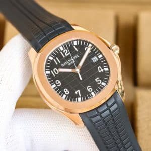 Patek Philippe Aquanaut 5167R-001 Super Clone in rose gold with a chocolate-brown tropical strap Replica