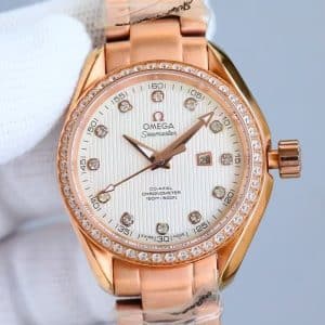 Replica Omega Seamaster Aqua Terra Diamond Bezel Gold Edition — VS Factory