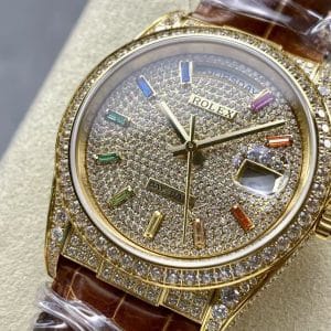 Rainbow Pave Diamond Dial