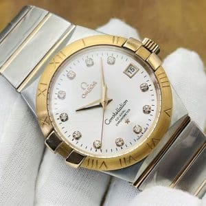 Omega Constellation Co-Axial Chronometer Two-Tone — Mother-of-Pearl Diamond Dial (1:1 Super Clone)
