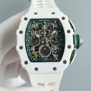 Replica RM 11-03 White Ceramic Red-Number Edition — The Balance of Purity and Power