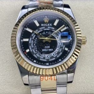DIW World Timer Two-Tone Black Dial