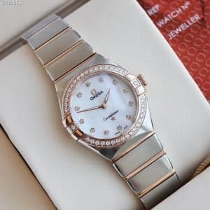 Omega Constellation 28mm White Mother-of-Pearl Dial – N1 Factory 1:1 Super Clone (Diamond Bezel & Index Edition)