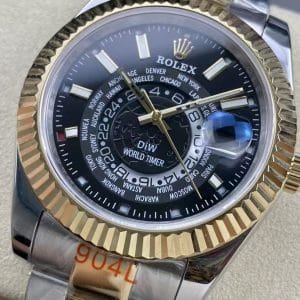 DIW World Timer Two-Tone Black Dial