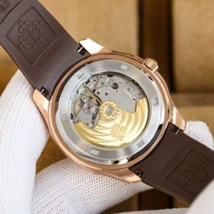 Patek Philippe Aquanaut 5167R-001 Super Clone in rose gold with a chocolate-brown tropical strap Replica