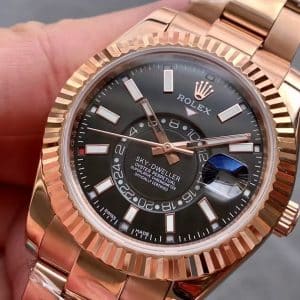 ky-Dweller 326235 Black Dial Rose Gold