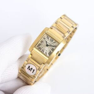 M1 Factory Replica Cartier Tank Française Gold