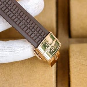 Patek Philippe Aquanaut 5167R-001 Super Clone in rose gold with a chocolate-brown tropical strap Replica