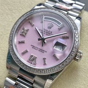 40 Pink Diamond Roman Dial