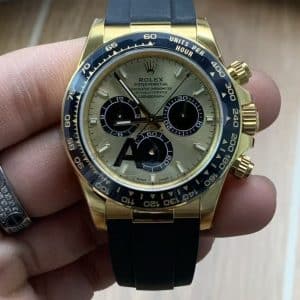 Rolex Daytona 116518LN Yellow Gold Champagne Dial on Oysterflex