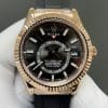 Rolex Sky-Dweller 326235 Black Dial Oysterflex — Clean Factory Super Clone