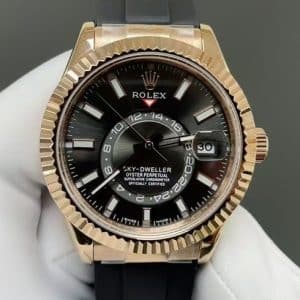 Rolex Sky-Dweller 326235 Black Dial Oysterflex — Clean Factory Super Clone