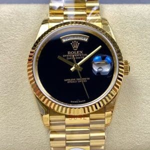 Black Gloss Dial in Yellow Gold