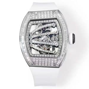 Replica Richard Mille RM07-01 Full Diamond Baguette Set — White Edition