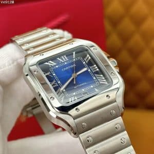 ZF Factory Cartier Replica Santos De Cartier Blue Dial
