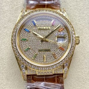 Rainbow Pave Diamond Dial