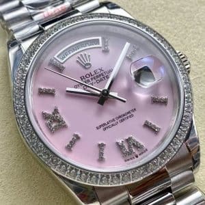 40 Pink Diamond Roman Dial
