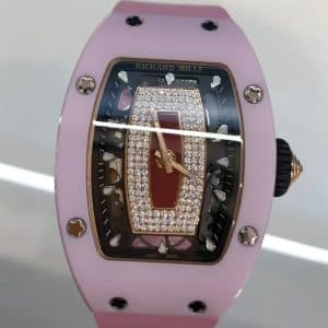 Replica RM 07-01 Pink Ceramic Diamond Red Center — The Art of Strength in Softness