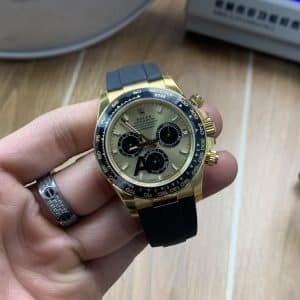 Rolex Daytona 116518LN Yellow Gold Champagne Dial on Oysterflex