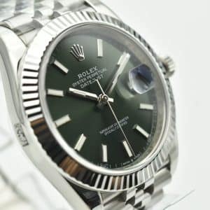 Rolex Datejust 41 Steel White Gold Mint Green Dial Automatic Watch 126334