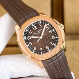 Patek Philippe Aquanaut 5167R-001 Super Clone in rose gold with a chocolate-brown tropical strap Replica