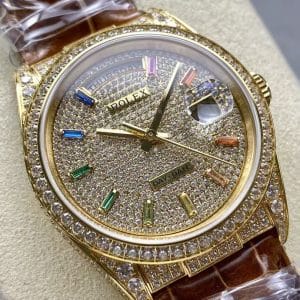 Rainbow Pave Diamond Dial
