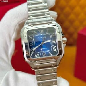 ZF Factory Cartier Replica Santos De Cartier Blue Dial
