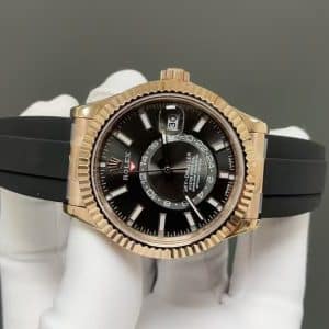 Rolex Sky-Dweller 326235 Black Dial Oysterflex — Clean Factory Super Clone