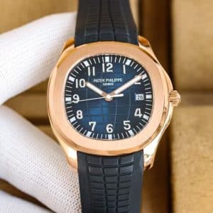 Patek Philippe Aquanaut 5167R-001 Super Clone in rose gold with a chocolate-brown tropical strap Replica
