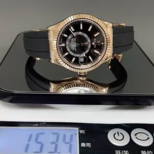 Rolex Sky-Dweller 326235 Black Dial Oysterflex — Clean Factory Super Clone