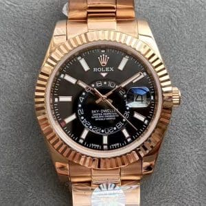 ky-Dweller 326235 Black Dial Rose Gold