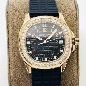 Patek Philippe Aquanaut Luce Rose Gold Diamond Bezel Super Clone