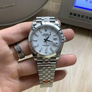 Rolex Date Just 41mm Smooth White Index Dial Jubilee 126300 Pre-Owned 2025