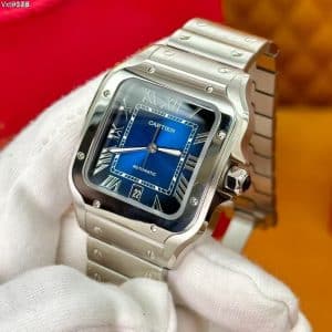 ZF Factory Cartier Replica Santos De Cartier Blue Dial