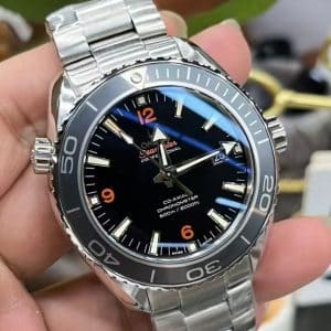 Replica Omega Seamaster Planet Ocean 600M Black Dial with Orange Accents