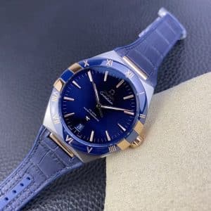 Omega Constellation Co-Axial Master Chronometer 41mm – TW Factory 1:1 Super Clone (Blue Ceramic & Leather Edition)