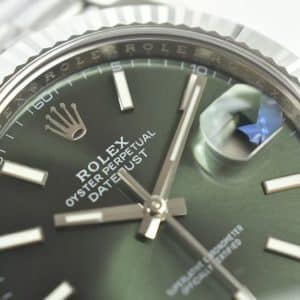 Rolex Datejust 41 Steel White Gold Mint Green Dial Automatic Watch 126334