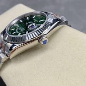 Rolex Sky-Dweller 326934 Green Dial Jubilee Bracelet — Clean Factory Super Clone