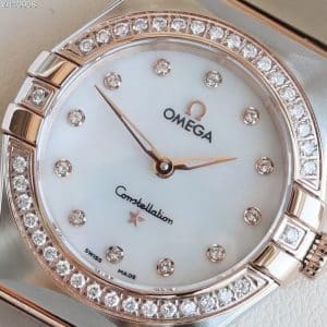 Omega Constellation 28mm White Mother-of-Pearl Dial – N1 Factory 1:1 Super Clone (Diamond Bezel & Index Edition)