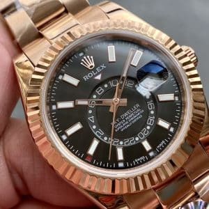 ky-Dweller 326235 Black Dial Rose Gold