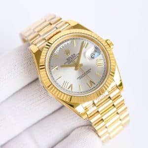 Rolex Day-Date 40 Silver Roman Dial in Yellow Gold — VS Factory 2024 Edition