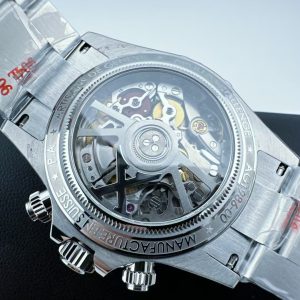 Custom Super Clone Daytona – Blue Sapphire-Style Bezel × Transparent Skeleton Dial (Modified Build, China)