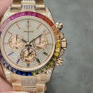 VSF Super Clone Rainbow Daytona – Full Pavé × Rose Tone