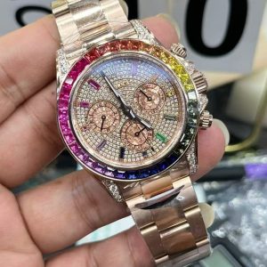 VSF Super Clone Rainbow Daytona – Full Pavé × Rose Tone