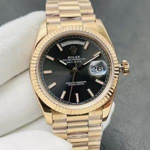 Day-Date 40mm – Rose Gold, Black Dial (VSF Super Clone)