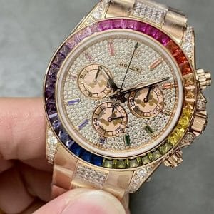 VSF Super Clone Rainbow Daytona – Full Pavé × Rose Tone