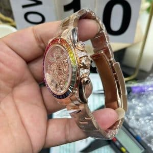 VSF Super Clone Rainbow Daytona – Full Pavé × Rose Tone