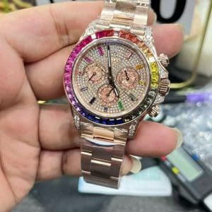 VSF Super Clone Rainbow Daytona – Full Pavé × Rose Tone