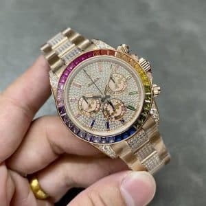 VSF Super Clone Rainbow Daytona – Full Pavé × Rose Tone